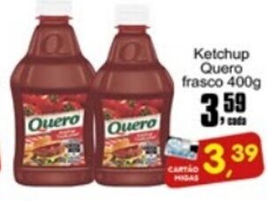 Higa's Supermercado Ketchup Quero frasco 400g oferta