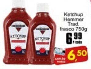 Higa's Supermercado Ketchup Hemmer Trad. frasco 750g oferta