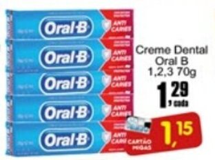 Higa's Supermercado Creme Dental Oral B 1.2.3 70g oferta