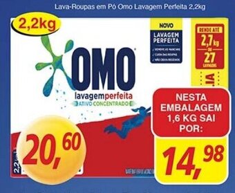 Supermercados Guanabara Lava-Roupas em Pó Omo Lavagem Perfeita 2,2kg oferta