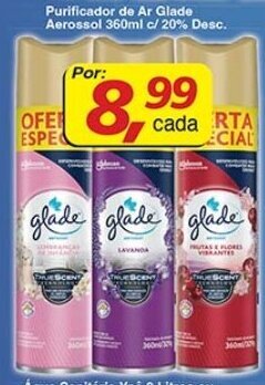 Supermercados Guanabara Purificador de Ar Glade Aerossol 360ml c/ 20% Desc. oferta