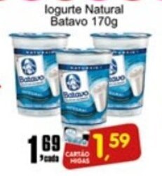 Higa's Supermercado Iogurte natural Batavo 170g oferta