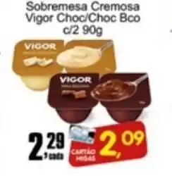Higa's Supermercado Sobremesa Cremoso Vigor Choc/ Choc Bco c/2 90g oferta