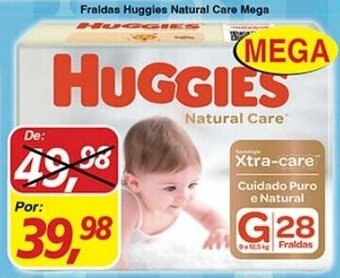Supermercados Guanabara Fraldas Huggies Natural Care Mega oferta