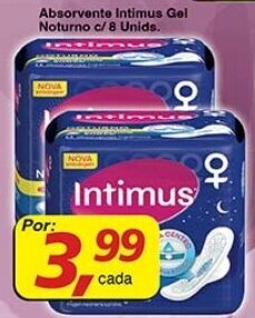 Supermercados Guanabara Absorvente Intimus Gel Noturno c/8 Unids. oferta