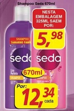 Supermercados Guanabara Shampoo Seda 325ml oferta