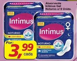Supermercados Guanabara Absorvente Intimus Gel Noturno c/8 Unids. oferta