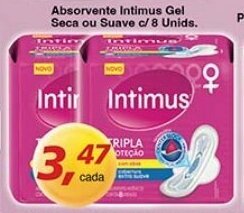 Supermercados Guanabara Absorvente Intimus Gel Seca ou Suave c/8 Unids. oferta
