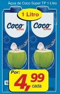 Supermercados Guanabara Água de Coco Super TP 1 Litro oferta