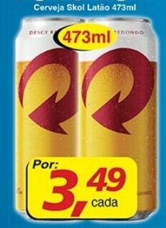 Supermercados Guanabara Cerveja Skol Latão 473ml oferta