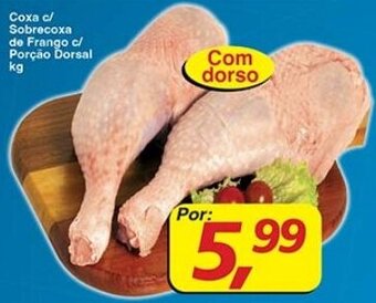 Supermercados Guanabara Coxa c/ Sobrecoxa de Frango c/ Porção Dorsal kg oferta