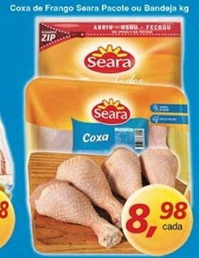 Supermercados Guanabara Coxa de Frango Seara Pacote ou Bandeja kg oferta