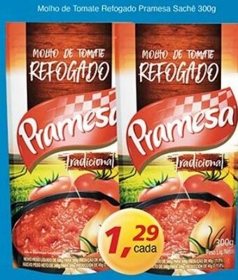 Supermercados Guanabara Molho de Tomate Refogado Pramesa Sache 300g oferta