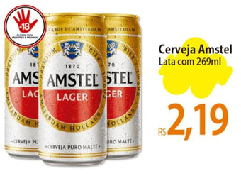Cerveja Amstel Lata com 269ml