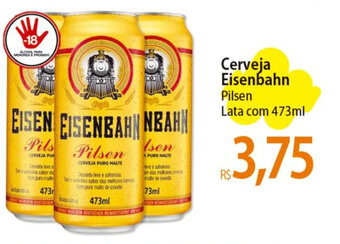 Atacadão Cerveja Eisenbahn Pilsen Lata com 473ml oferta