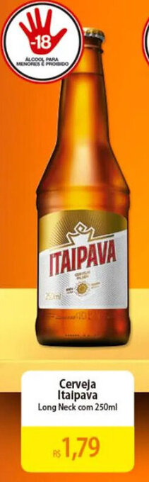 Atacadão Cerveja Itaipava Long Neck com 250ml oferta
