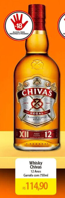 Atacadão Whisky Chivas 12 Anos Garrafa com 750ml oferta