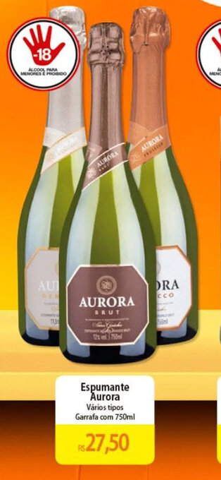 Atacadão Espumante Aurora Garrafa com 750ml oferta