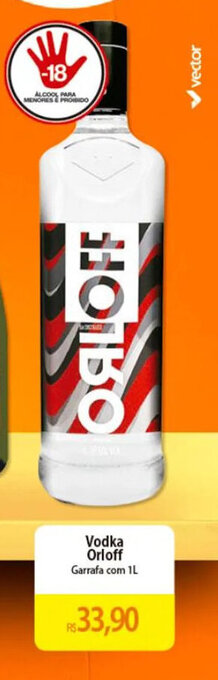 Atacadão Vodka Orloff Garrafa com 1L oferta