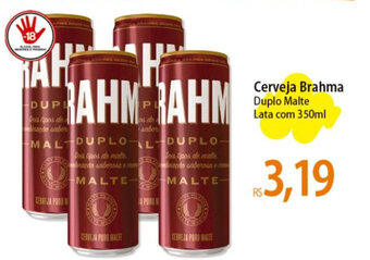 Atacadão Cerveja Brahma Duplo Malte Lata com 350ml oferta