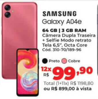 Lojas Becker SAMSUNG Galaxy A04e 64 GB | 3 GB RAM oferta