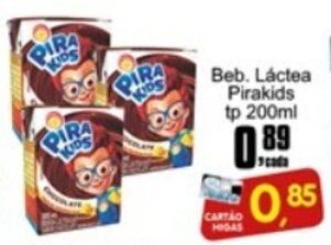 Higa's Supermercado Beb. Lactea Pirakids tp 200ml oferta