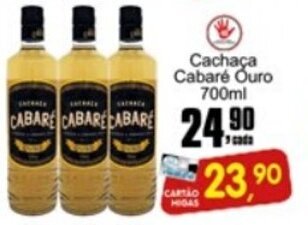 Higa's Supermercado Cachaca Cabare Ouro 700ml oferta