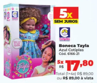 Lojas Becker Boneca Tayla Azul Cotiplas Cód. 6166-21 oferta