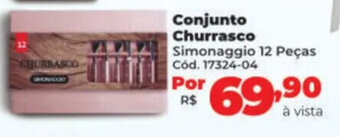Lojas Becker Conjunto Churrasco Simonaggio 12 Peças Cód. 17324-04 oferta
