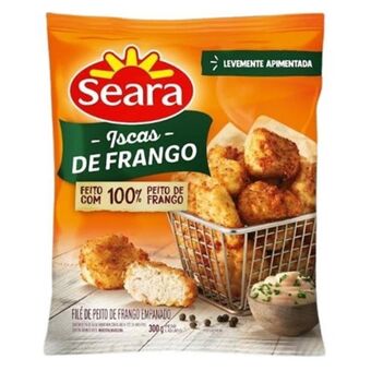 Iscas de filé de peito de frango empanado apimentado seara 300g