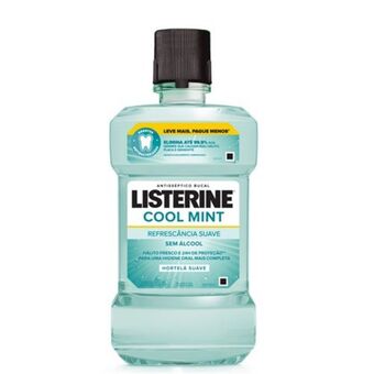 Enxaguante bucal sem álcool cool mint listerine 500ml