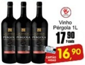 Higa's Supermercado Vinho Pergola 1L oferta