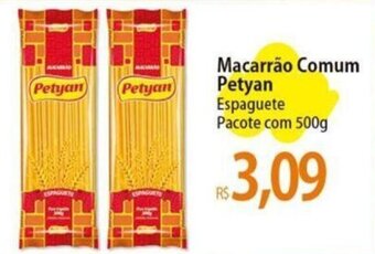 Atacadão Macarrão Comum Petyan Espaguete Pacote com 500g oferta