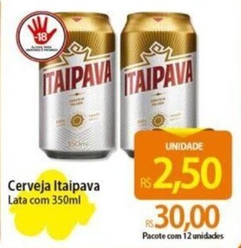 Atacadão Cerveja Itaipava Lata com 350ml oferta