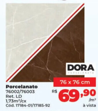 Lojas Becker Porcelanato 76x76cm oferta