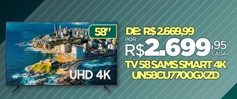 DB Supermercados TV 58 SAMS SMART 4K UN58CUZ700GXZD oferta