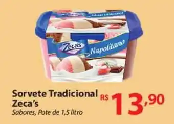 Sorvete Tradicional Zeca's 1.5L