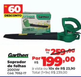 Lojas Becker Garthen Soprador de folhas 2000W oferta