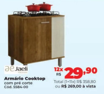 Lojas Becker AE Jaeli Armário Cooktop com pré corte Cód. 5584-00 oferta