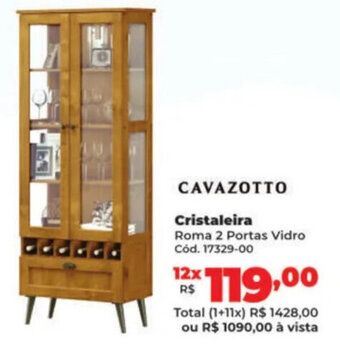 Lojas Becker CAVAZOTTO Cristaleira oferta