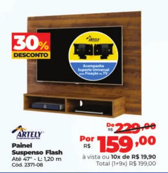 Lojas Becker ARTELY Painel Suspenso Flash oferta