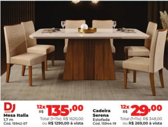 Lojas Becker DJ Mesa Italia 1.7m oferta