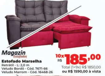 Lojas Becker Magazin Estofado Marselha Retrátil - L: 2,0 m oferta