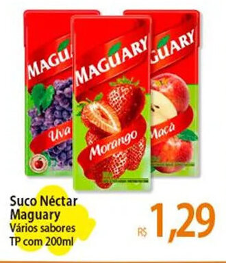 Atacadão Suco Néctar Maguary Vários sabores TP com 200ml oferta