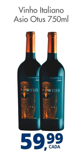 Delta Supermercados Vinho Italiano Asio Otus 750ml oferta