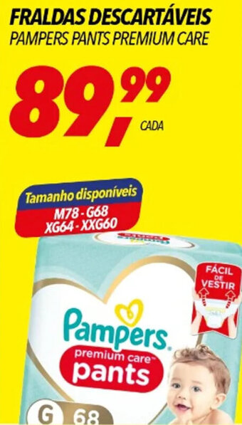 Frangolândia FRALDAS DESCARTÁVEIS PAMPERS PANTS PREMIUM CARE oferta
