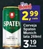 Rossi Supermercado Cerveja Spaten Munich lata 269ml oferta