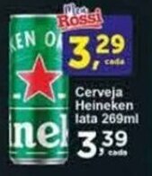 Rossi Supermercado Cerveja Heineken lata 269ml oferta