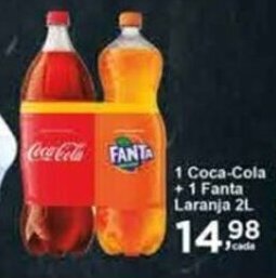 Rossi Supermercado 1 Coca-Cola + +1 Fanta Laranja 2L oferta