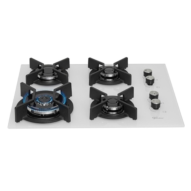 Fogão cooktop à gás fischer 26297/62936 infinity 4 bocas mesa em vidro